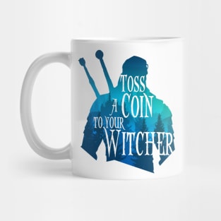 Witcher silhouette: Toss a Coin Mug